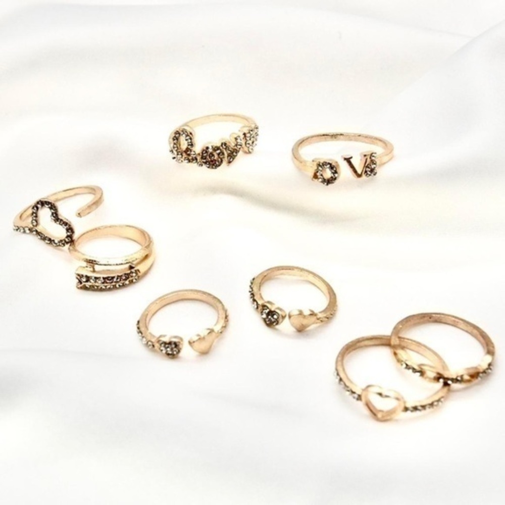 Crystal Ring Set